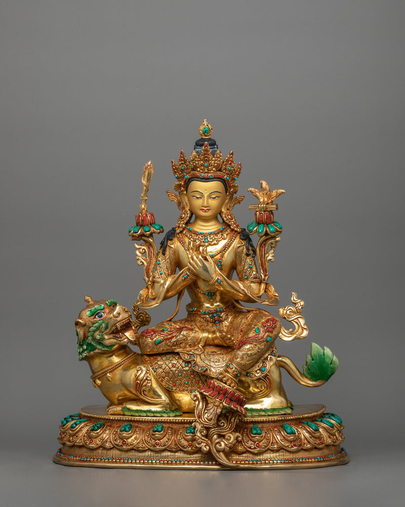 Traditional Tibetan Manjughosa Sculpture | A Symbol of Wisdom and Enlightenment