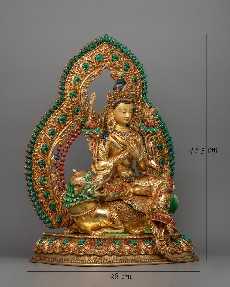 Traditional Tibetan Manjughosa Sculpture | A Symbol of Wisdom and Enlightenment