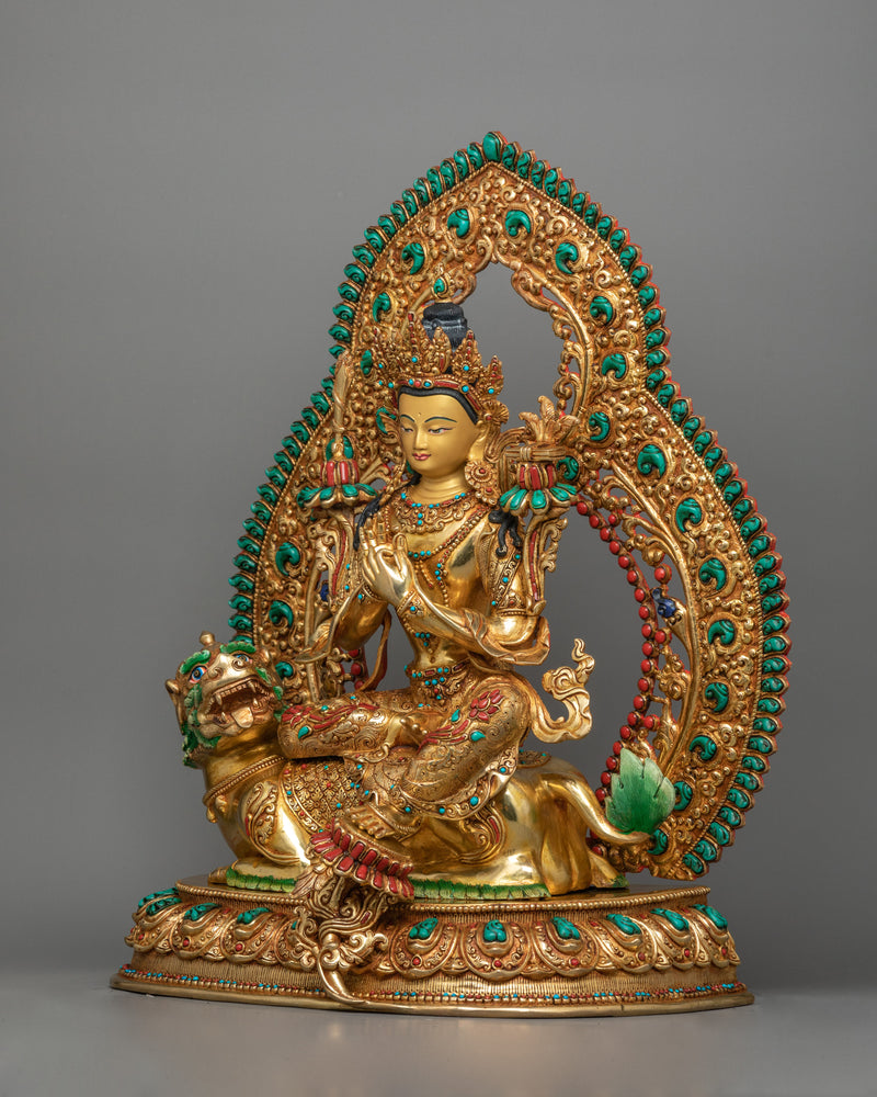 Traditional Tibetan Manjughosa Sculpture | A Symbol of Wisdom and Enlightenment