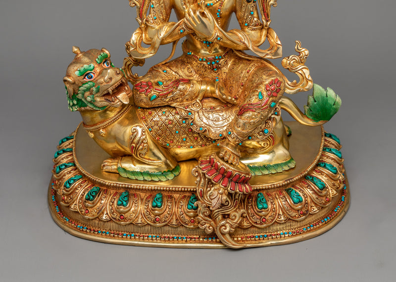 Traditional Tibetan Manjughosa Sculpture | A Symbol of Wisdom and Enlightenment