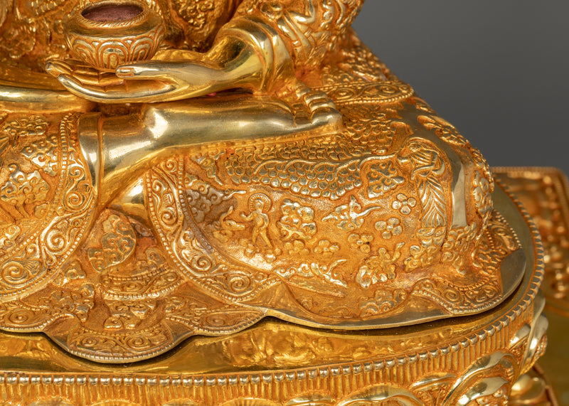 Peaceful Crown Shakyamuni Buddha Figurine | Symbol of Wisdom and Peace