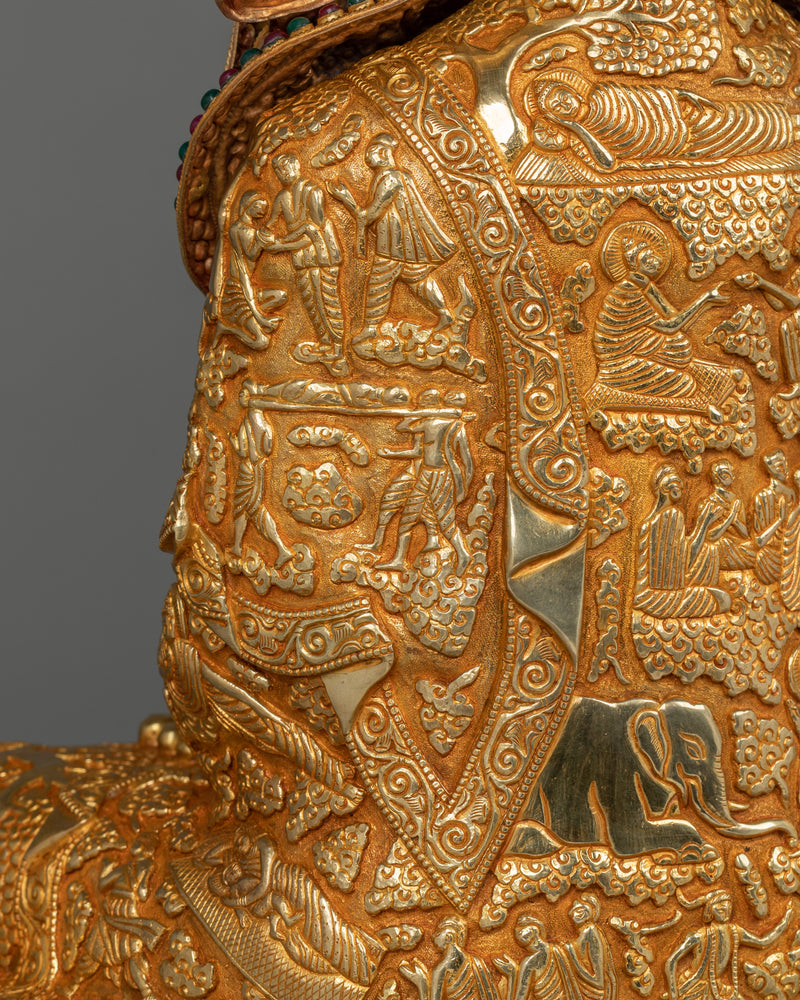 Peaceful Crown Shakyamuni Buddha Figurine | Symbol of Wisdom and Peace