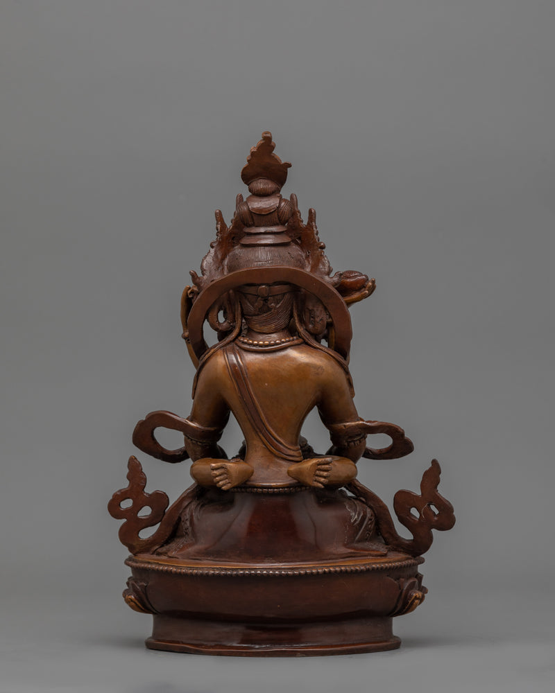 Statue of Oxidized Amitayus with Consort | Sacred Symbol of Longevity and Enlightenment