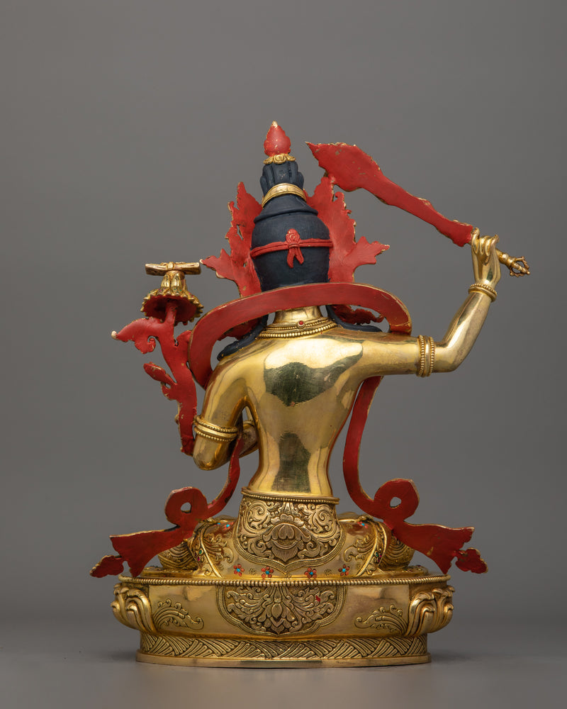 Himalayan Vajrayana Buddhist Manjushri Statue – Made In Nepal