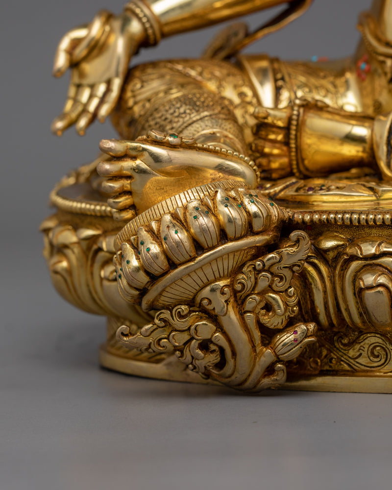 Goddess Green Tara Figurine |  Deity of Protection and Healing