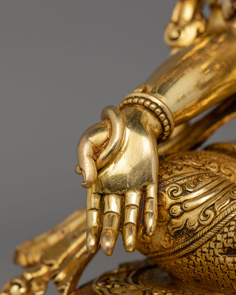 Goddess Green Tara Figurine |  Deity of Protection and Healing