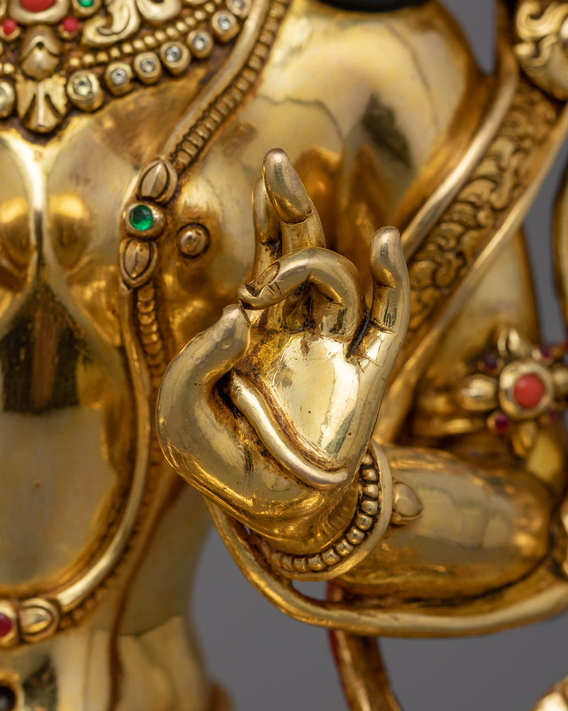 Goddess Green Tara Figurine |  Deity of Protection and Healing