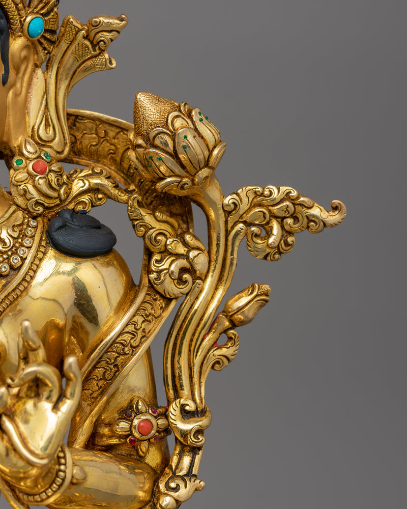 Goddess Green Tara Figurine |  Deity of Protection and Healing