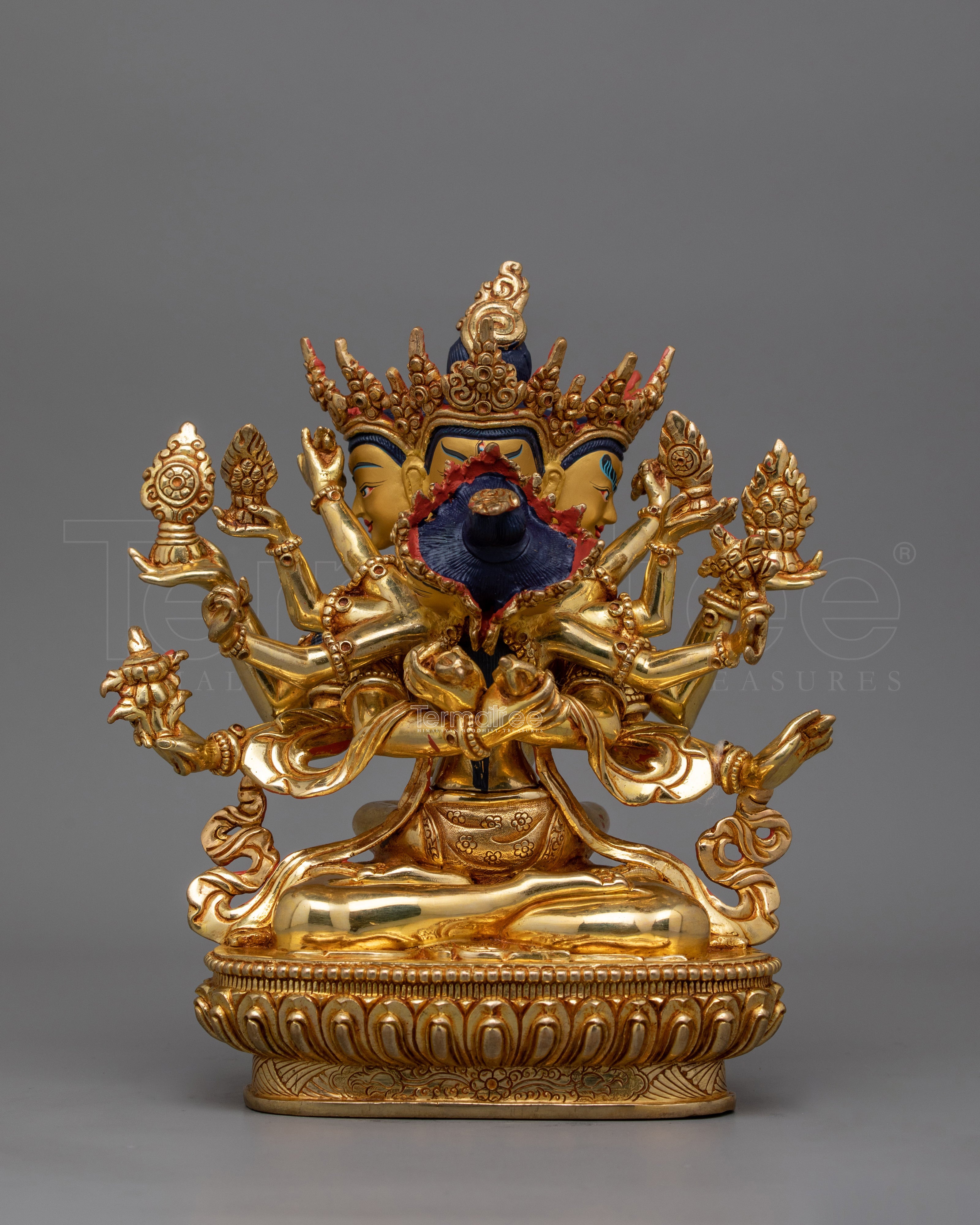 Bodhisattva Deity Guhyasamaja With His Consort Statue | Tantric Meditation Sculpture