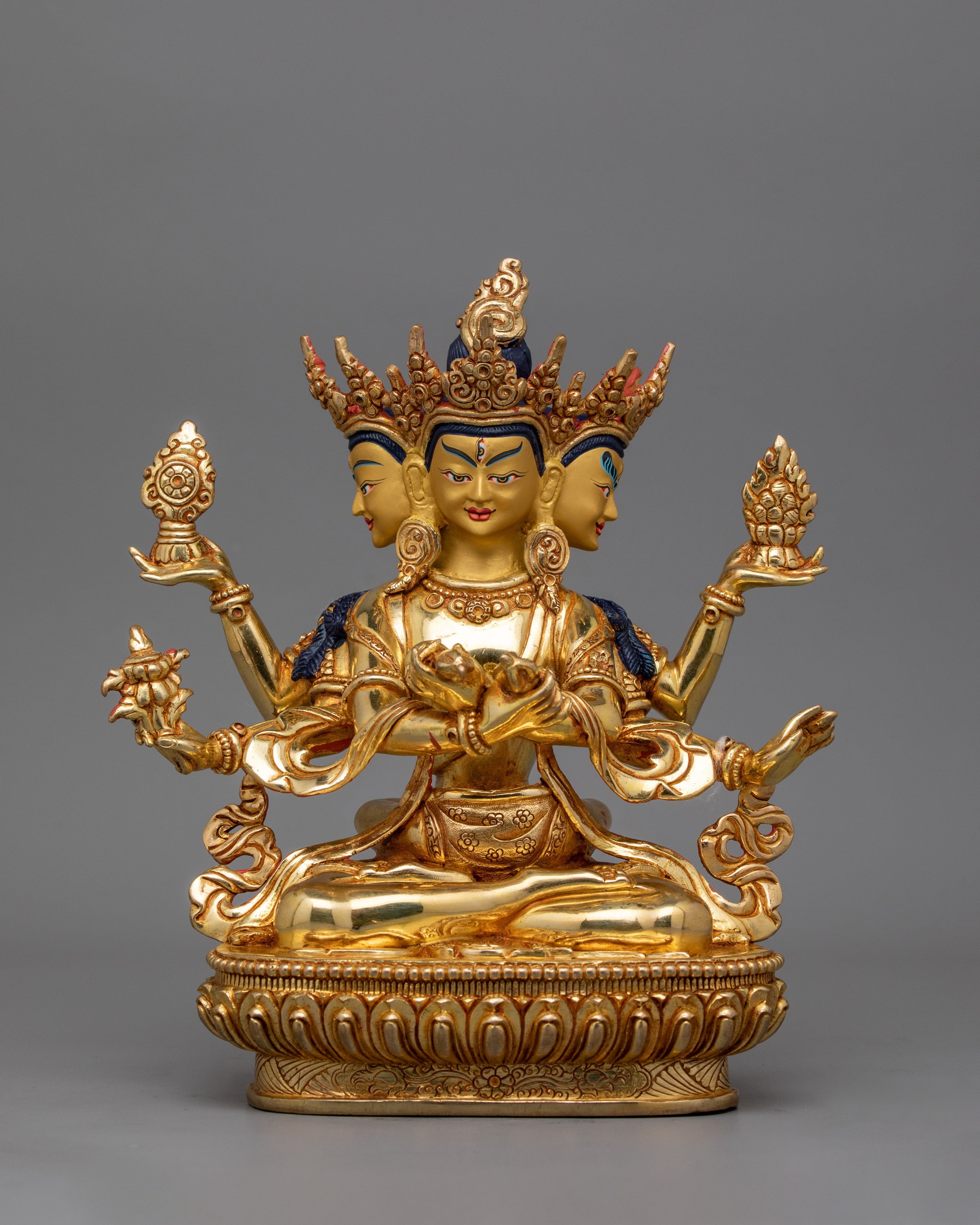 Bodhisattva Deity Guhyasamaja With His Consort Statue | Tantric Meditation Sculpture