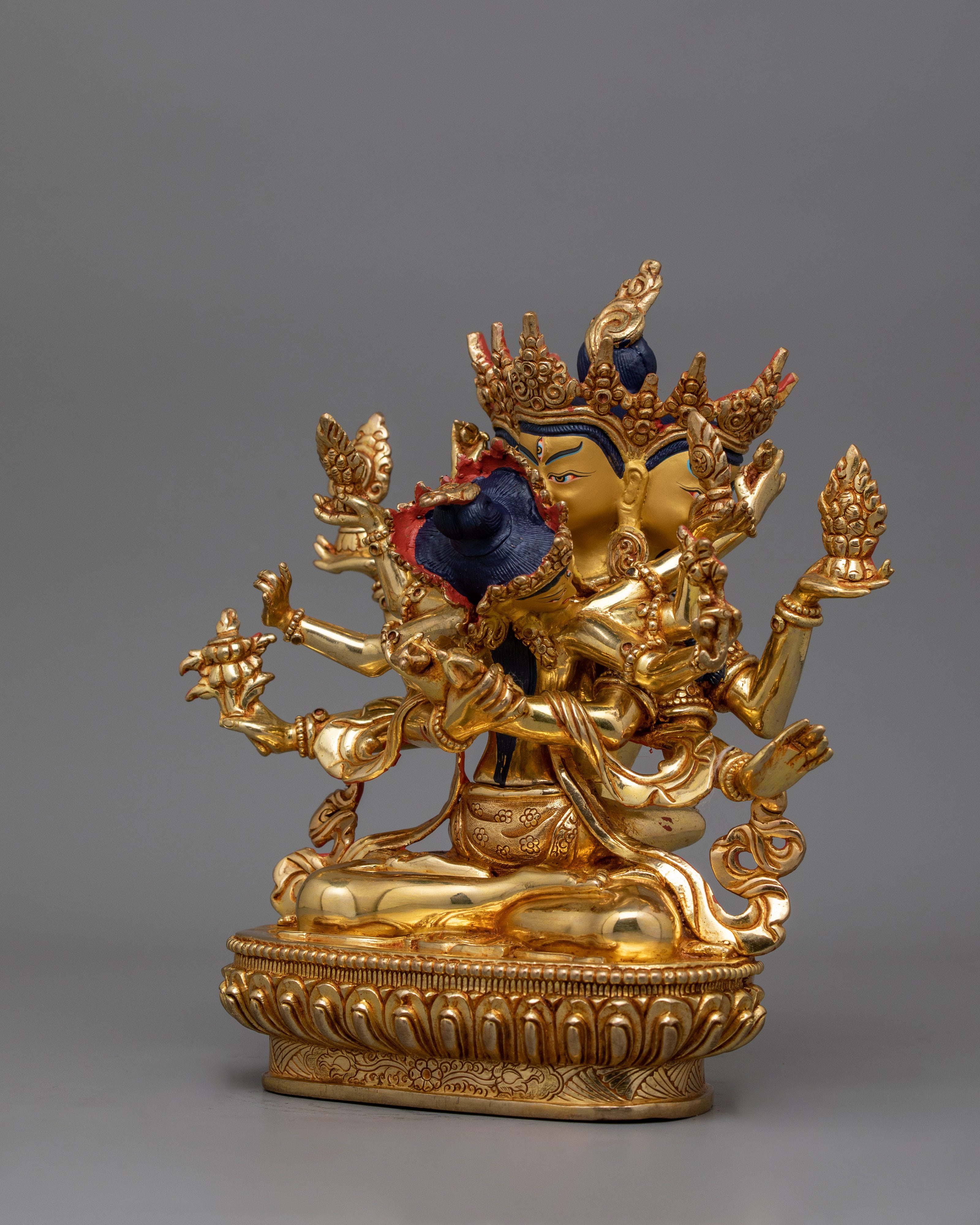Bodhisattva Deity Guhyasamaja With His Consort Statue | Tantric Meditation Sculpture