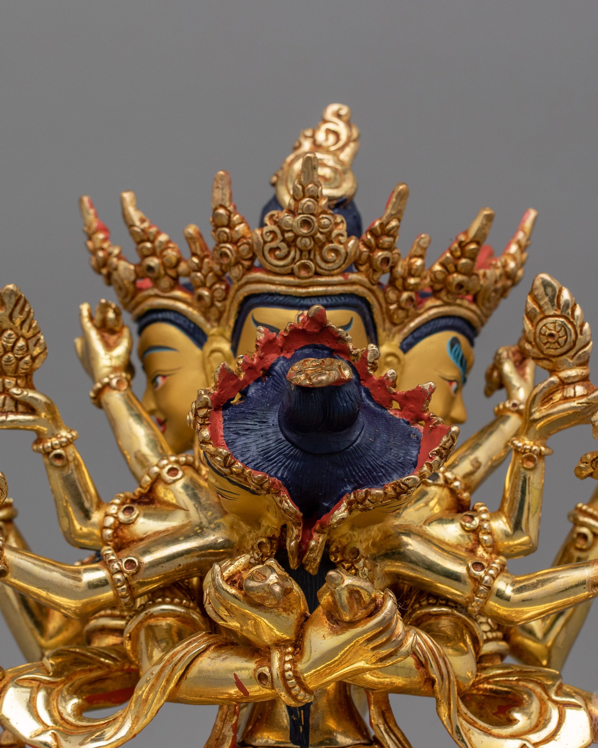 Bodhisattva Deity Guhyasamaja With His Consort Statue | Tantric Meditation Sculpture