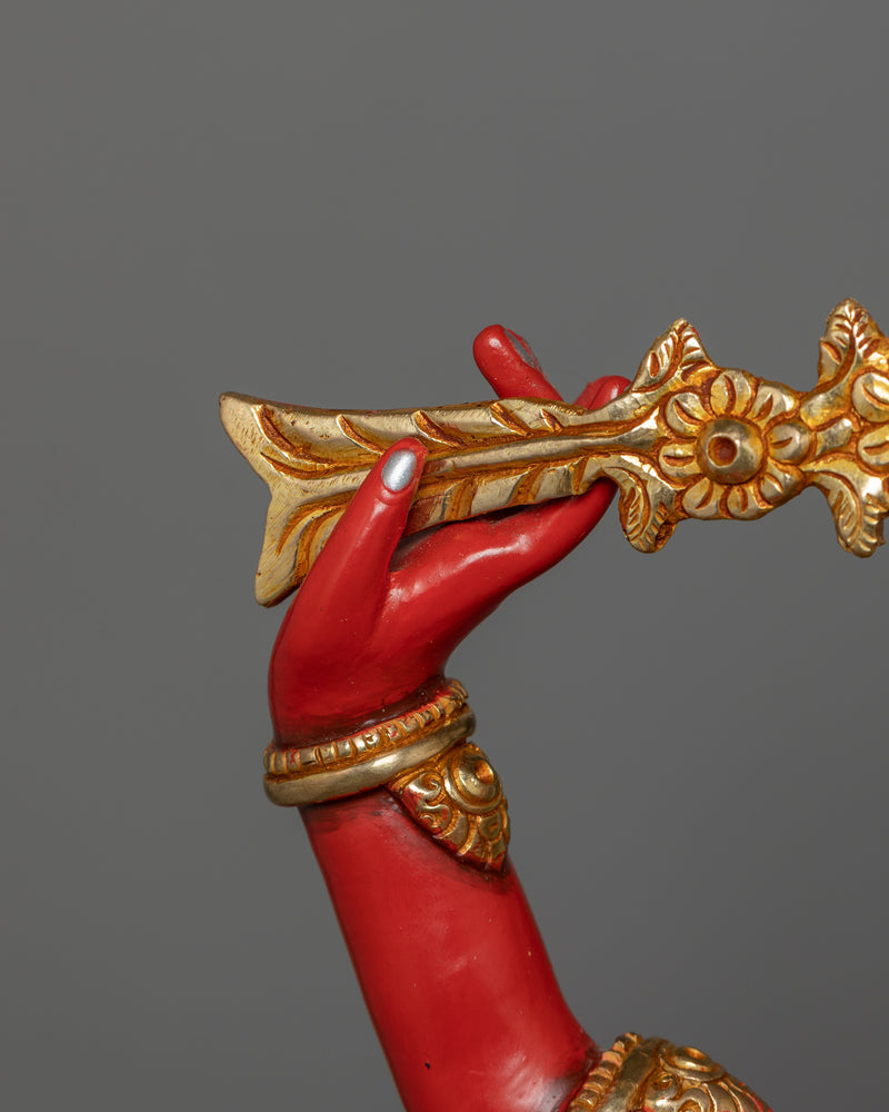 Red Body Kurukulla Statue | Tibetan Himalayan Treasure