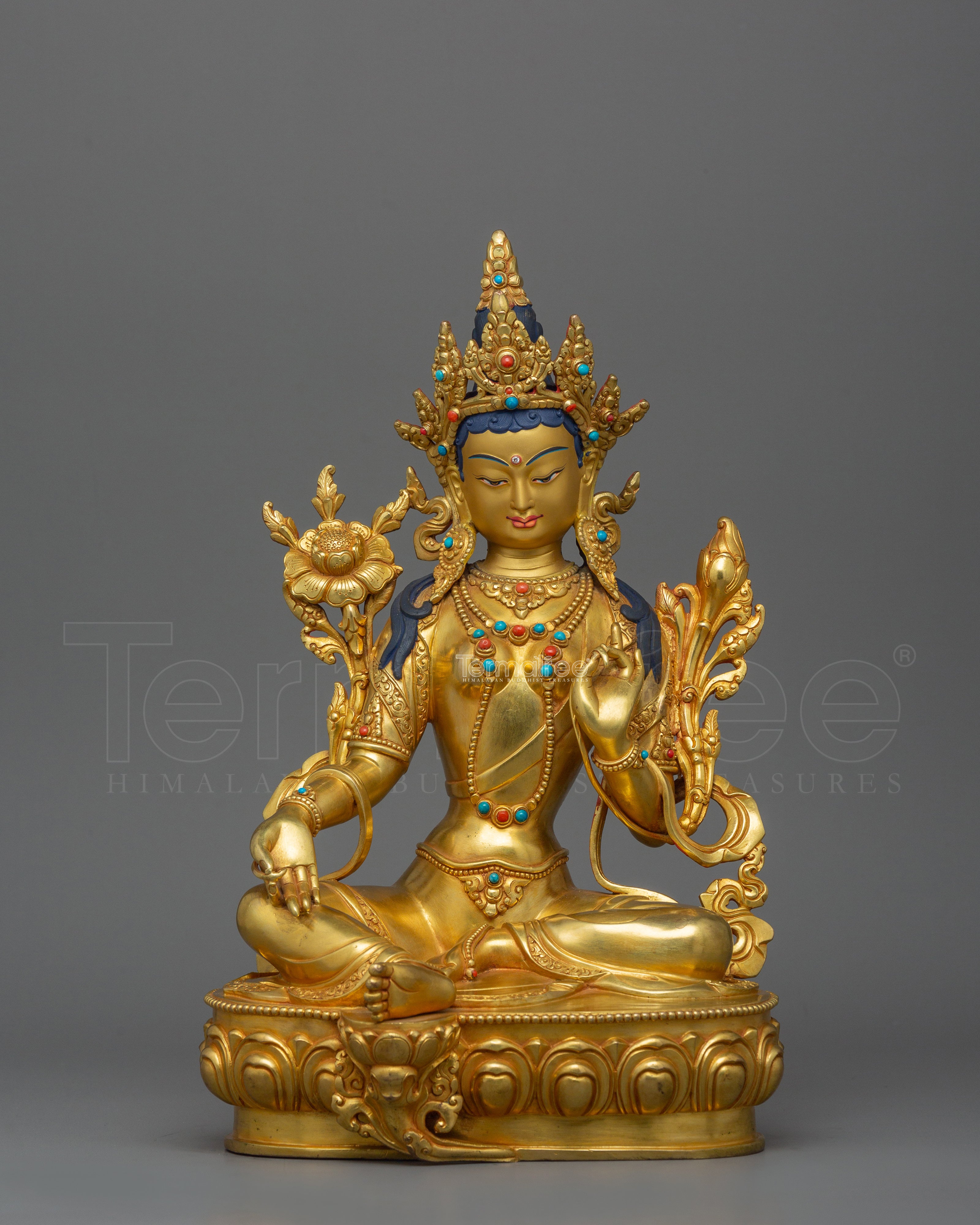 The Nepali Princess Shyama Tara Statue | Goddess Green Tara Sculpture