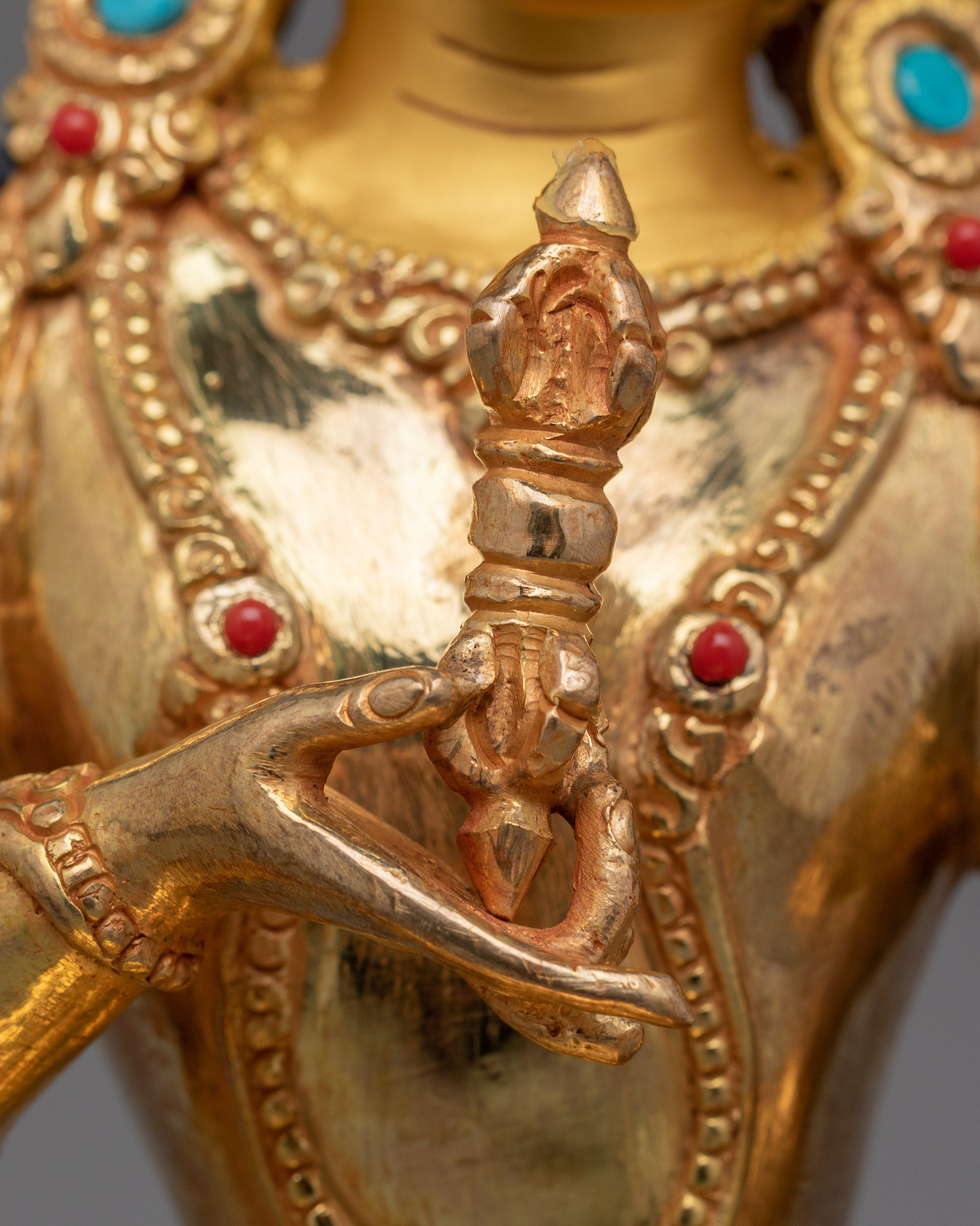 Tibetan Vajrasattva Copper Sculpture | Traditional Himalayan Art