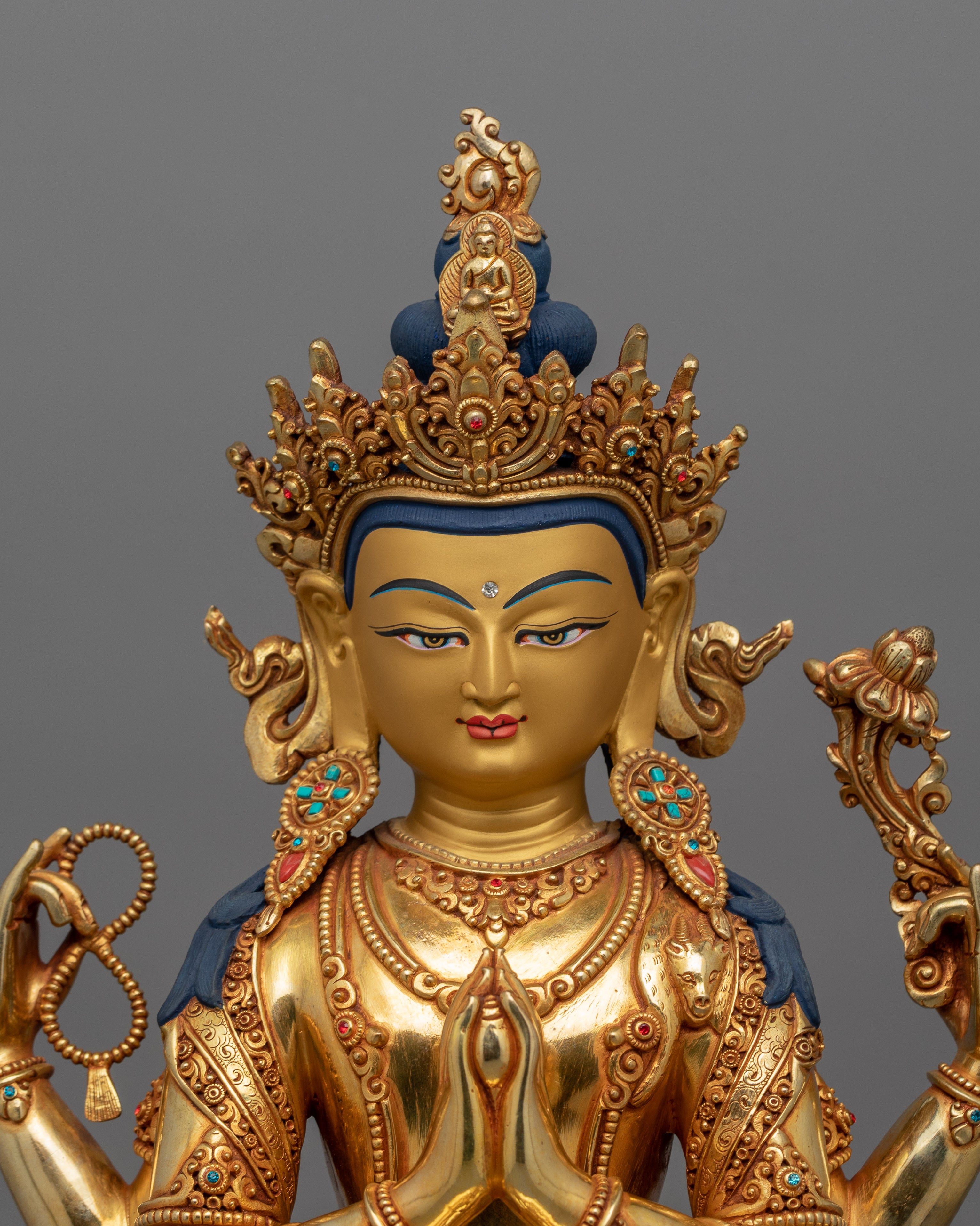 Chenrezig Infinite Compassionate Deity Figurine for Compassion and Serenity