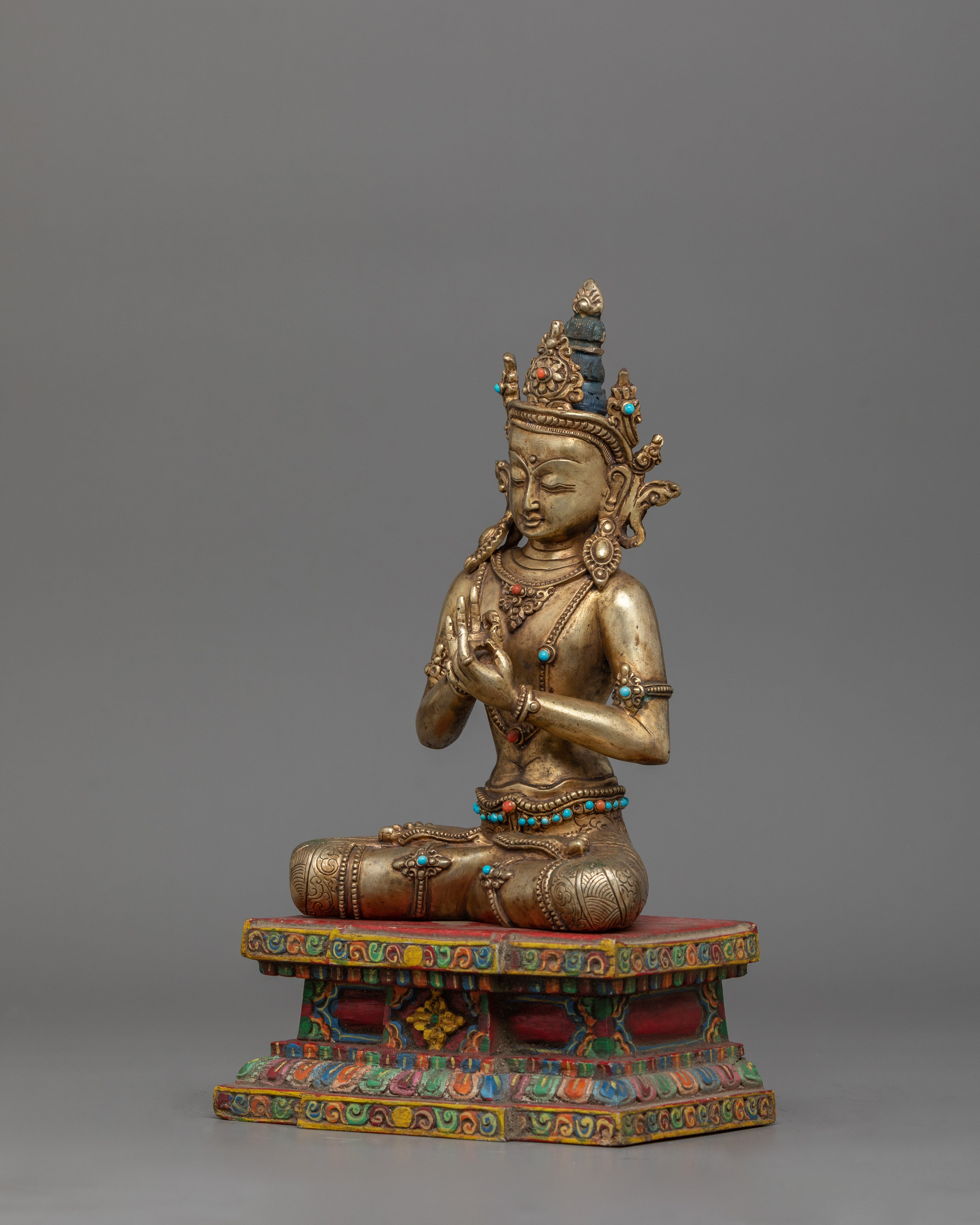 Traditional Figurine of Seated Bodhisattva - A Journey Toward Buddhahood