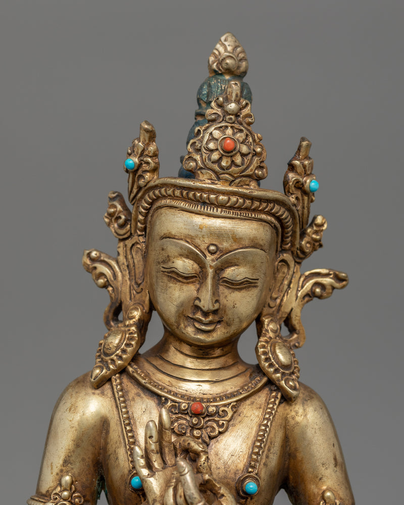 Traditional Figurine of Seated Bodhisattva - A Journey Toward Buddhahood