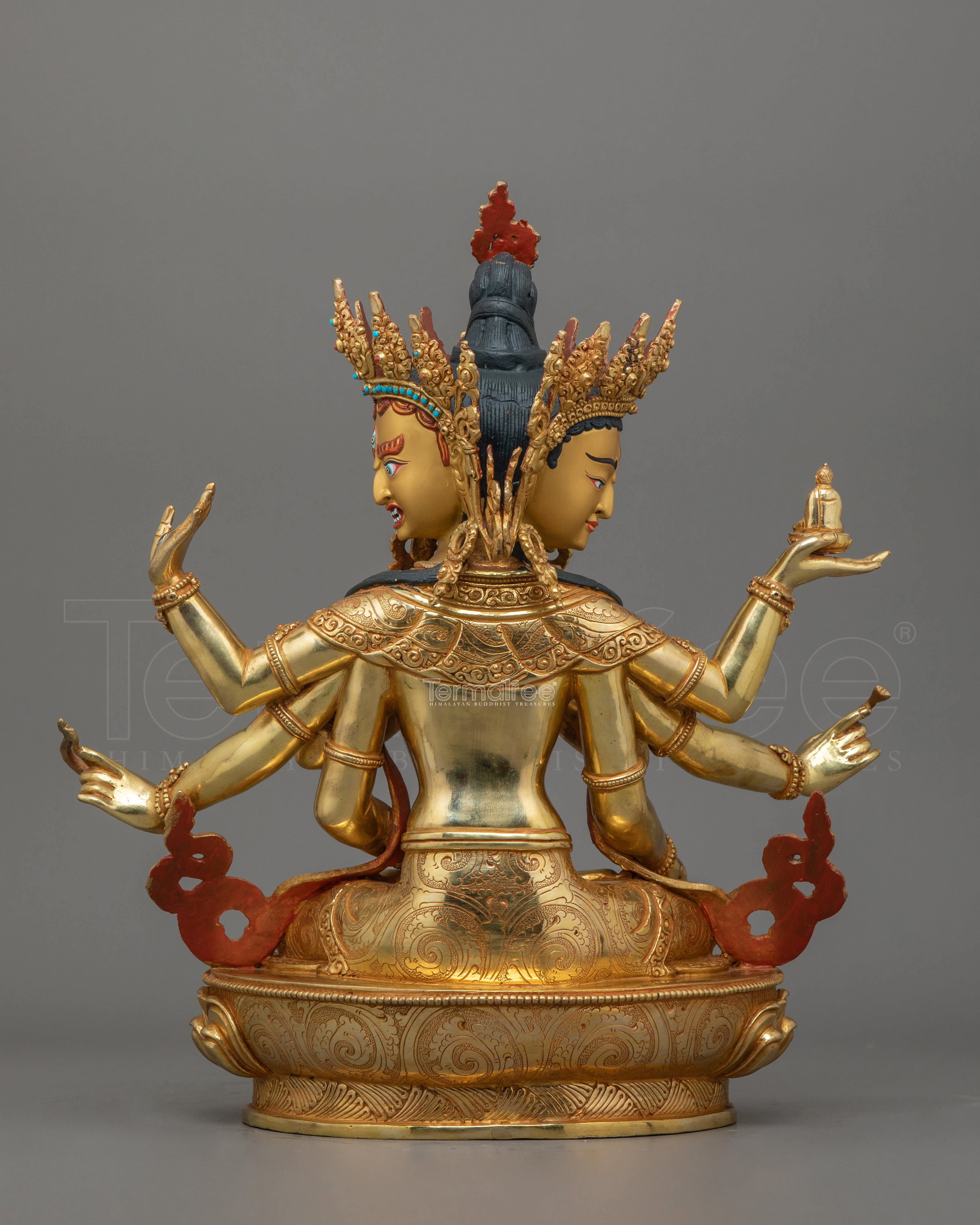 Eight Arm Namgyalma Statue | The Three Face Deity of Longevity