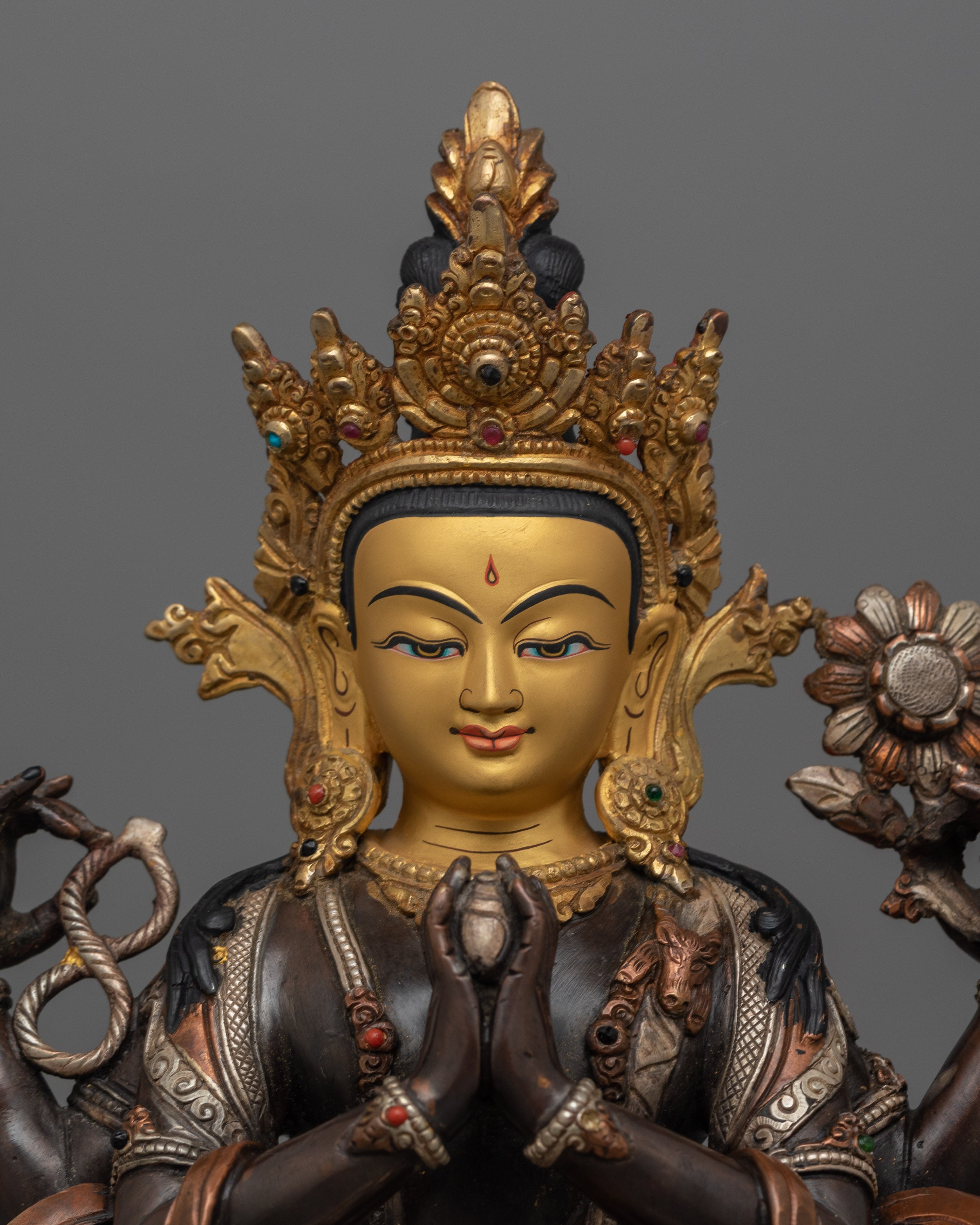 Meditating Deity Chenrezig Sculpture | The embodiment of Compassion
