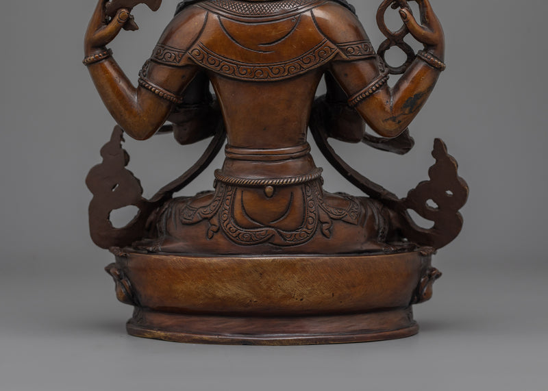Himalayan Sacred Deity Chenresig Statue | Buddhism Dharma Artwork