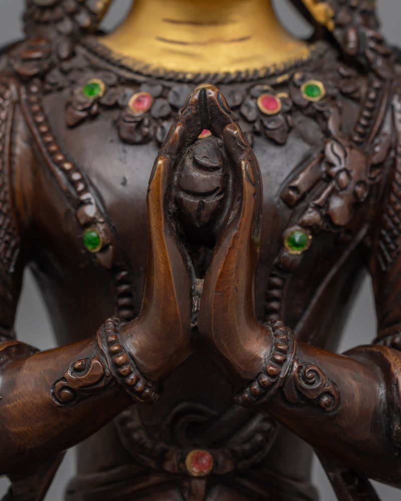 Himalayan Sacred Deity Chenresig Statue | Buddhism Dharma Artwork