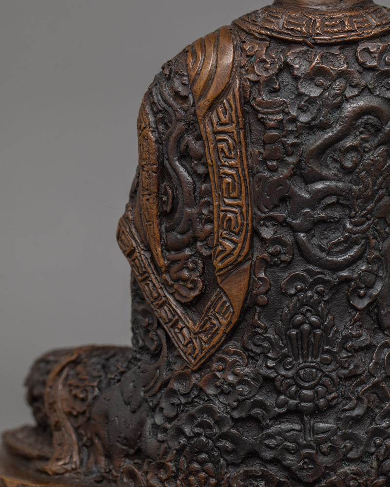 Infinite Light Amitabha Buddha sculpture | Made From Oxidized Copper Body