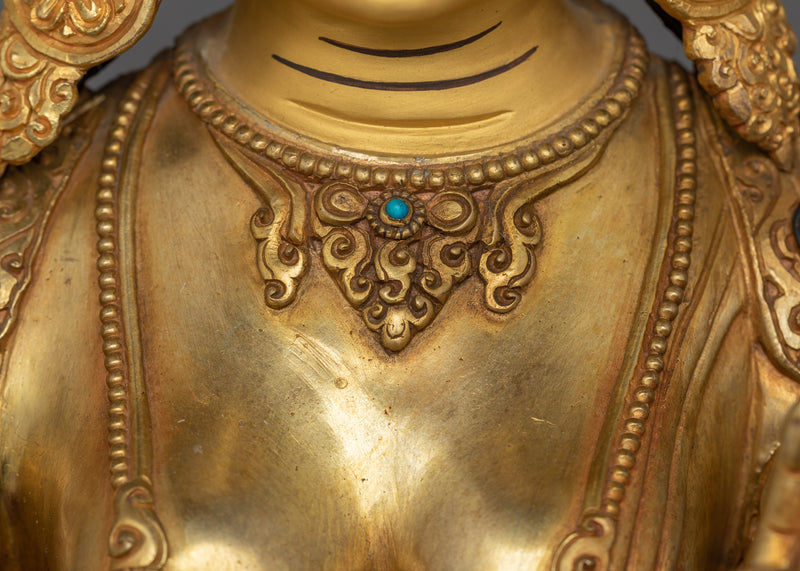 Green Tara Compassionate Buddhist Deity Statue | Buddhist Art for Spiritual Growth