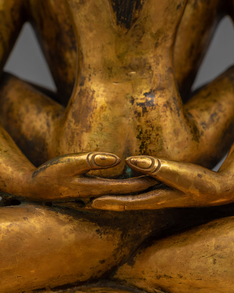 Samantabhadra and his Consort Sculpture | Union of Wisdom and Compassion