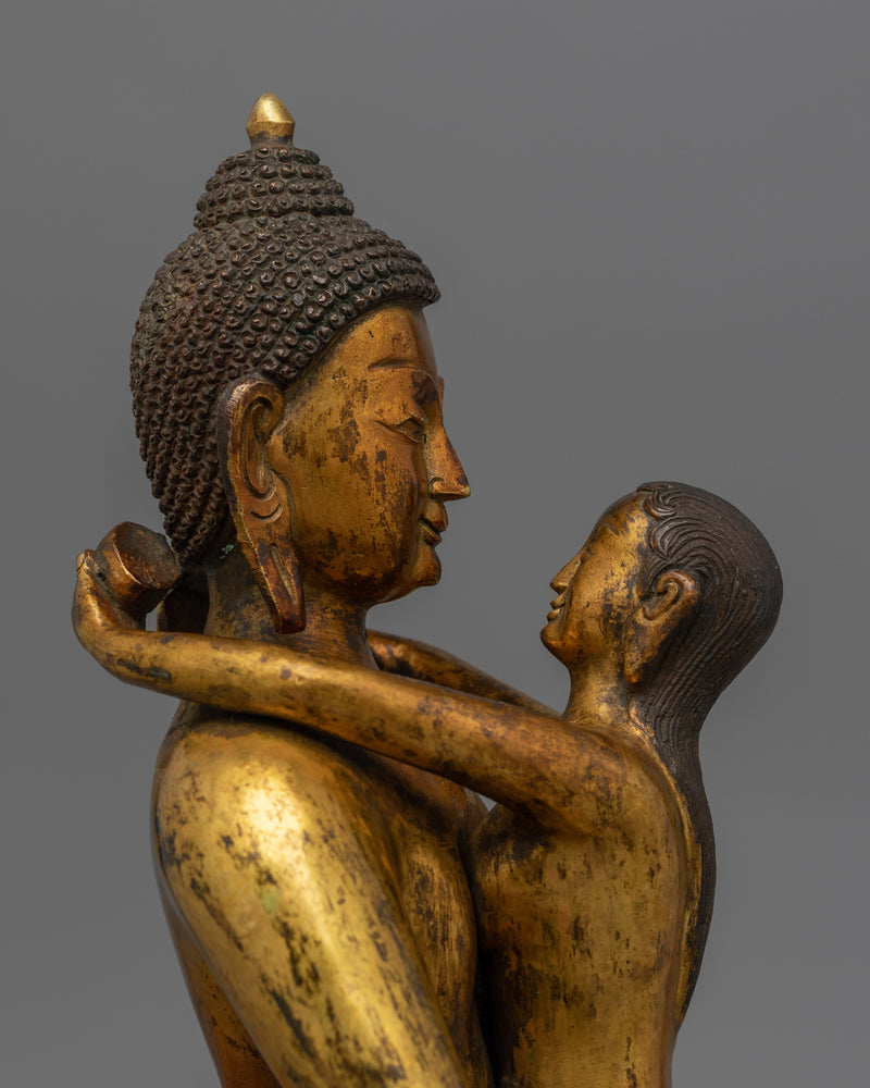Samantabhadra and his Consort Sculpture | Union of Wisdom and Compassion