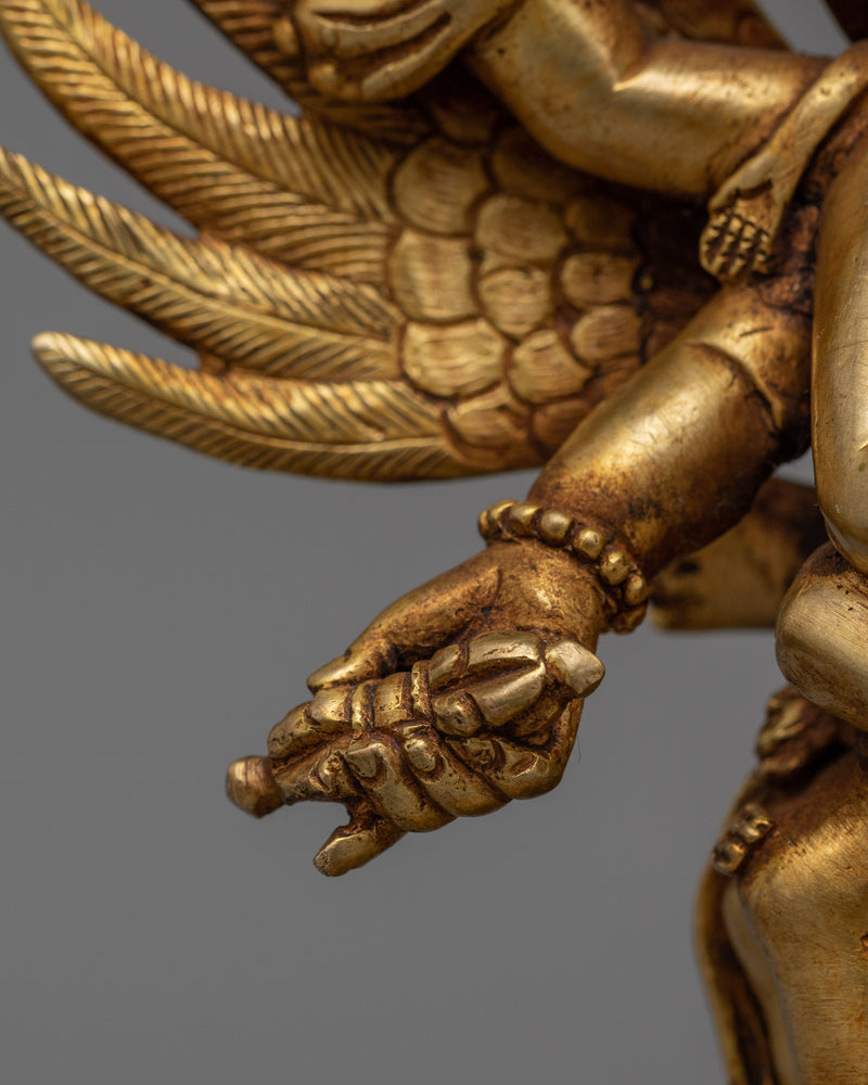 Handcarved Vajrakilaya Buddhist Statue | Symbol of Power and Protection