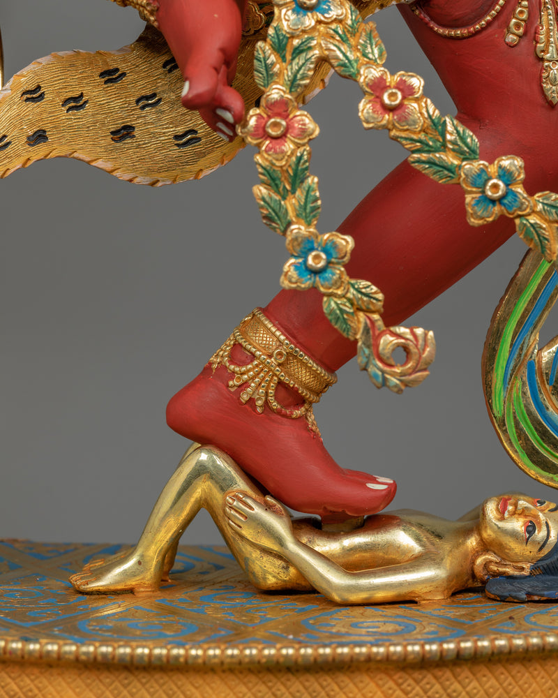 Red Body Kurukulla Figurine | Tibetan Himalayan Treasure