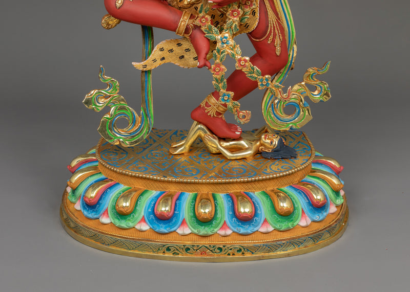 Red Body Kurukulla Figurine | Tibetan Himalayan Treasure