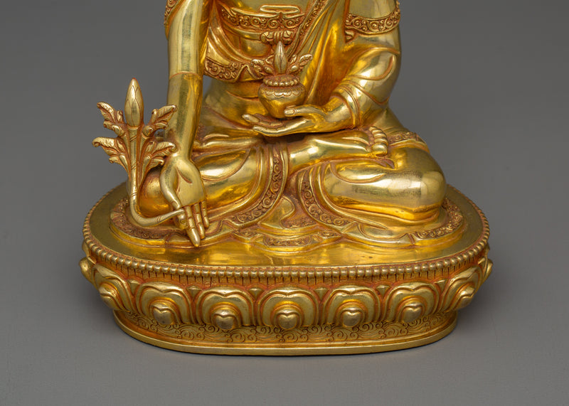 Tibetan Healer and Protector Medicine Buddha | Handcrafted Sculpture