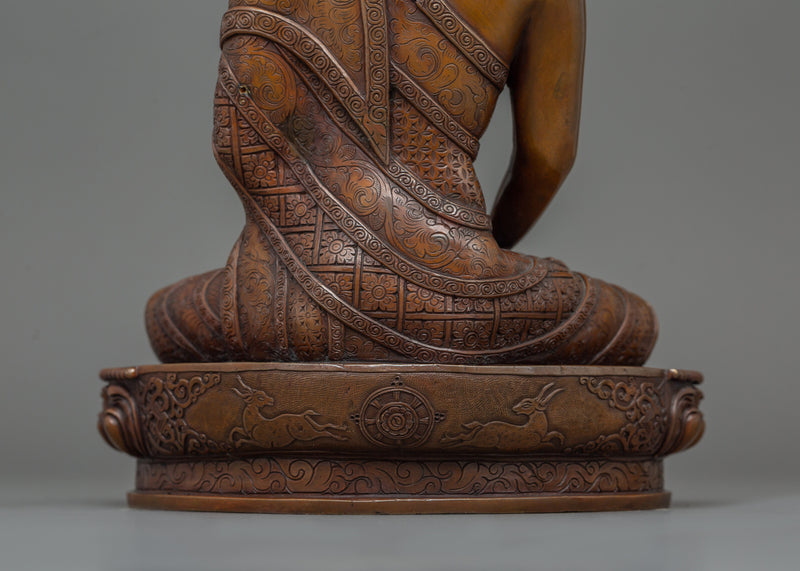 Handmade Copper Statue of Amitabha Buddha | Crafted for Meditation and Serenity