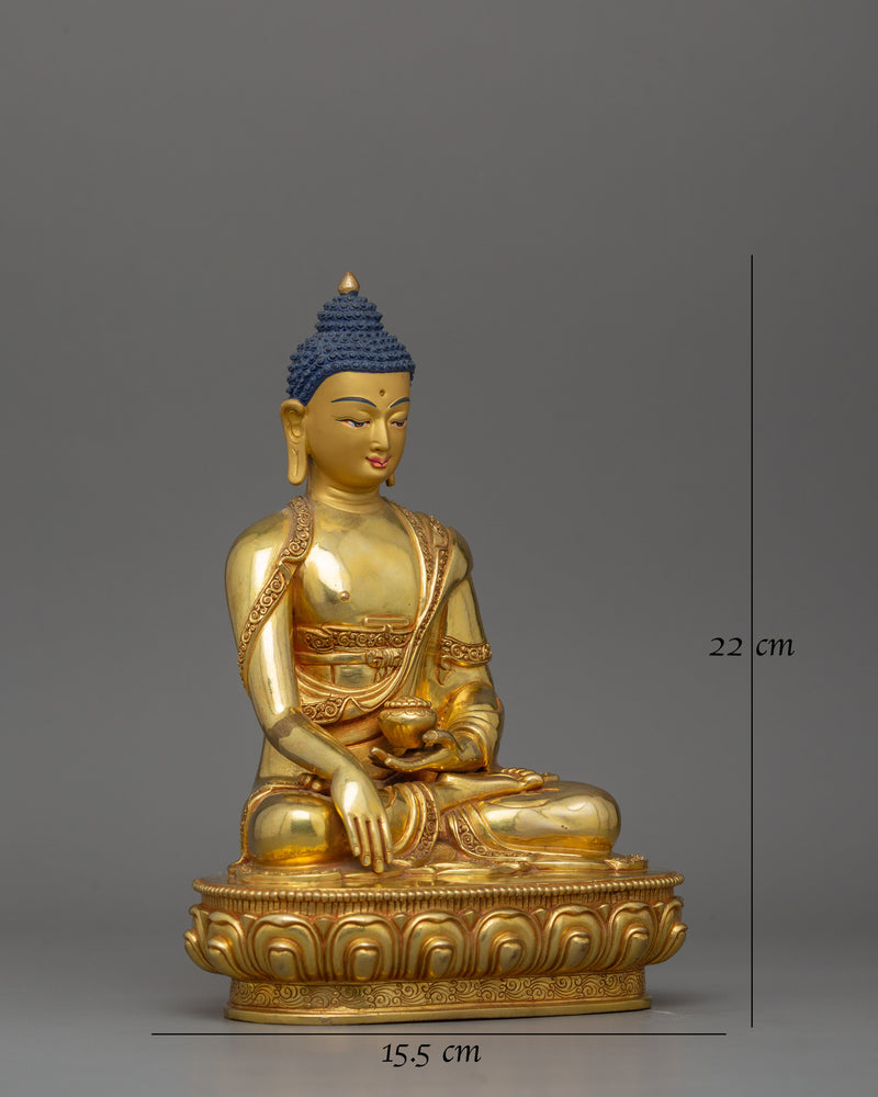 Handmade Figurine of Meditating Buddha Shakyamuni