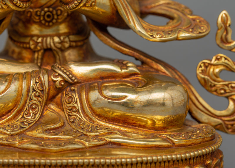 Bodhisattva Four Armed Avalokiteshvara Sculpture | Chenrezig 9.1 Inch Statue