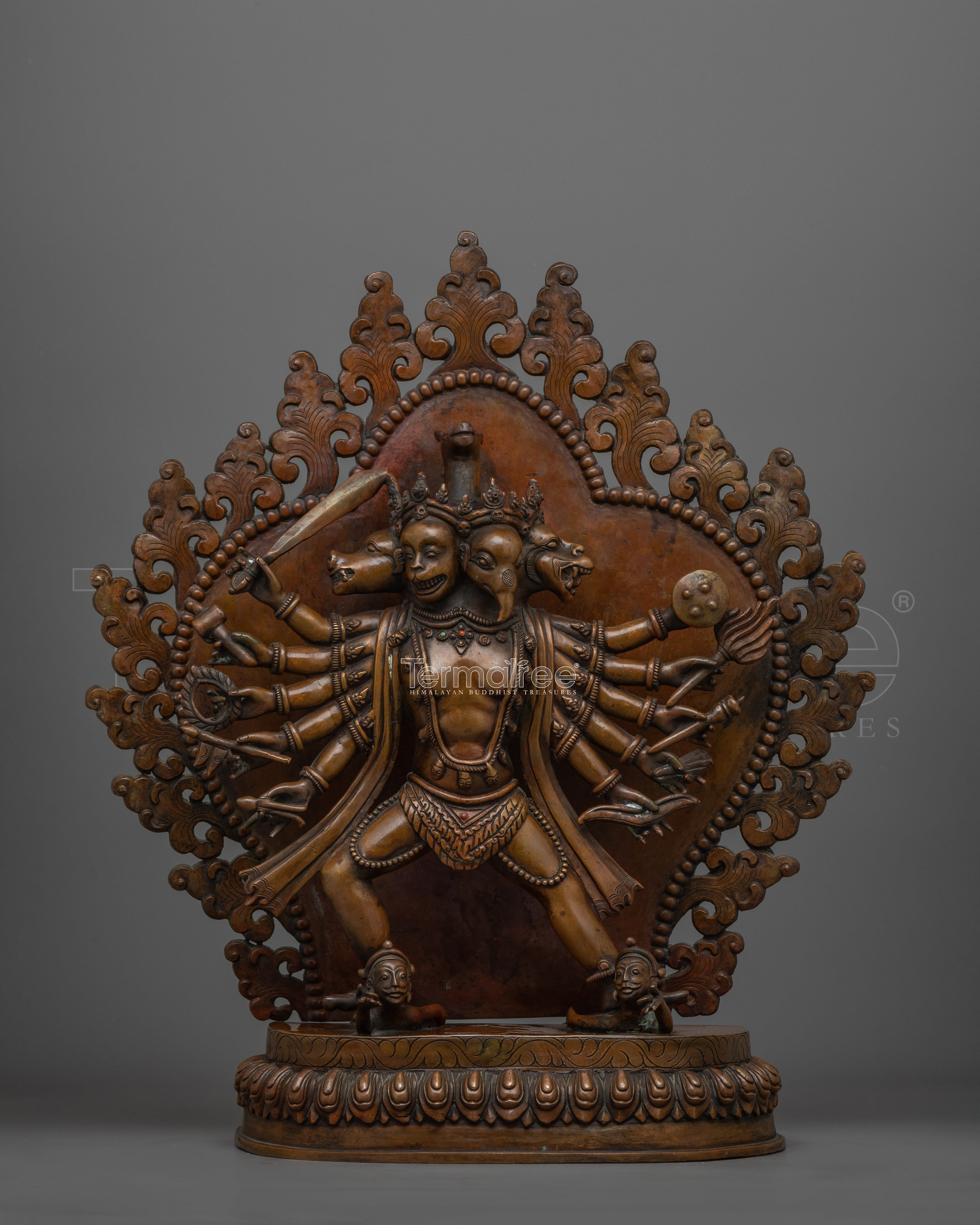 Handmade Panchamukha Hanuman Sculpture | Five-Faced Protector Deity of Strength and Protection