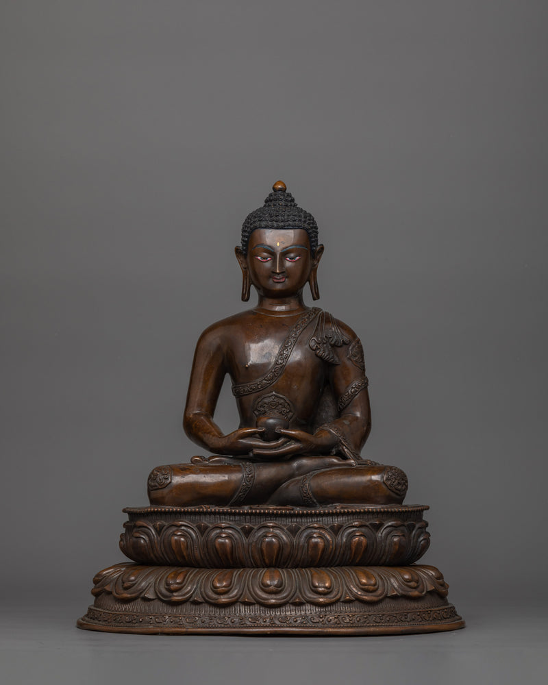 Handcrafted Three Buddha Sculpture Set | Medicine, Amitabha, and Shakyamuni Statues