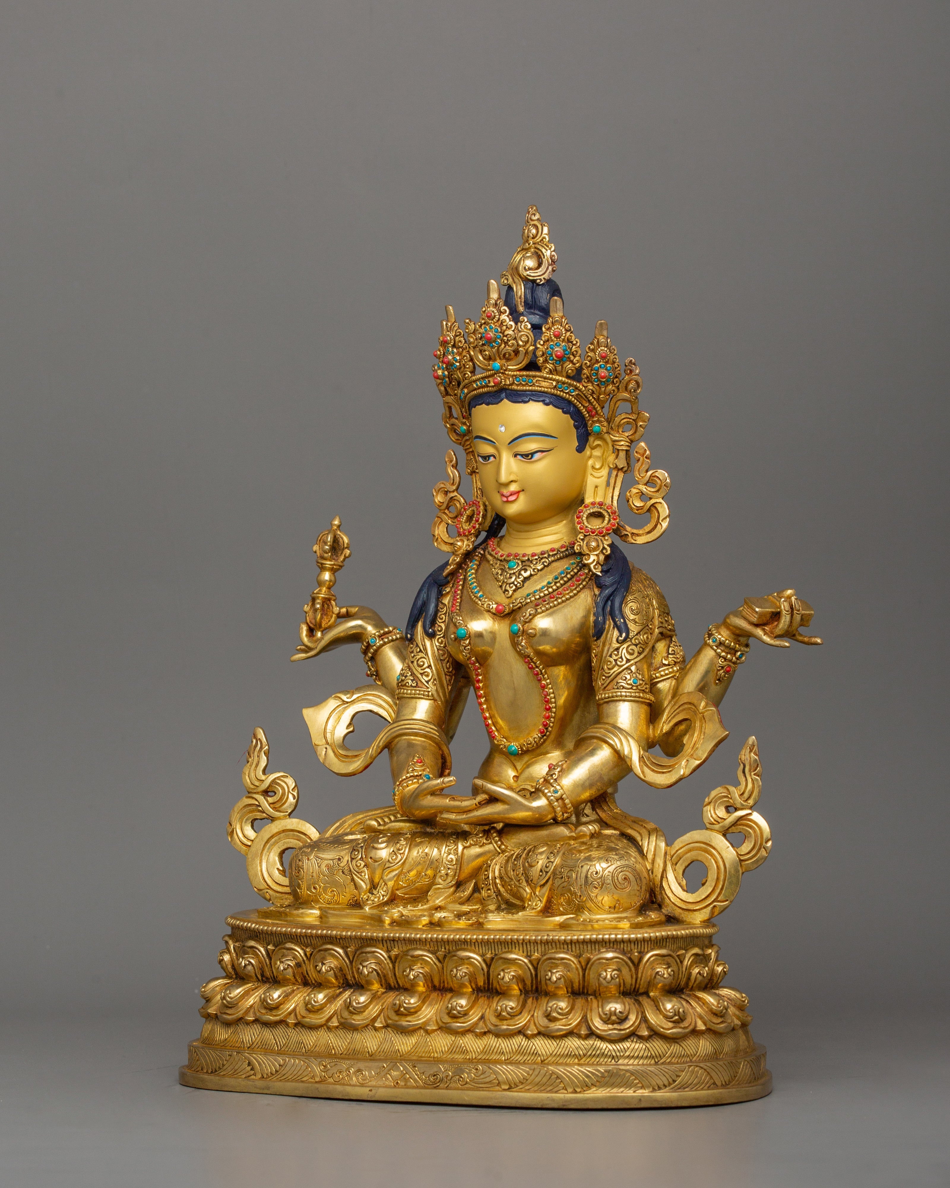 Handmade Prajnaparamita Figurine | Goddess of Wisdom, Perfection and Enlightenment