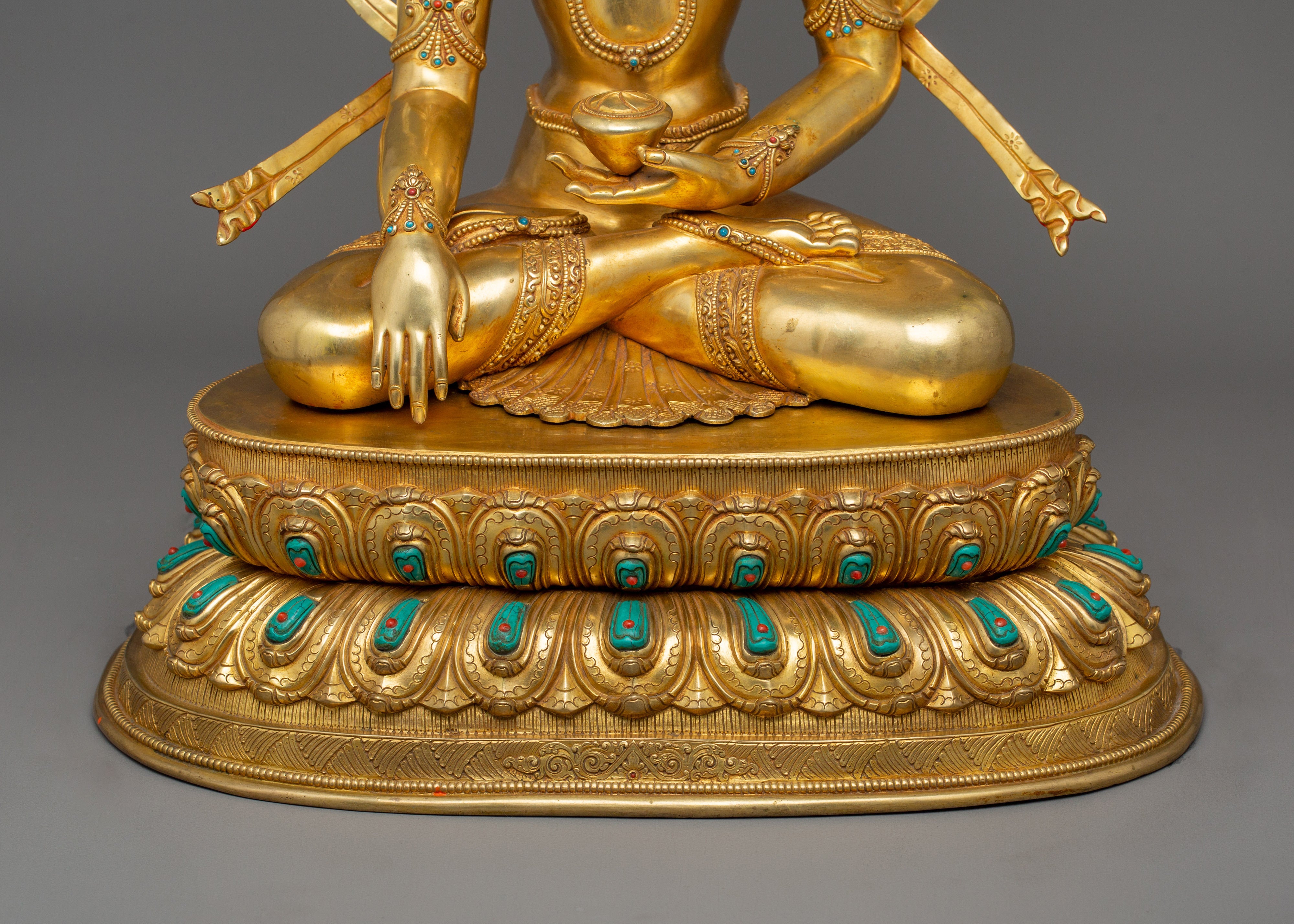 Handcrafted Crown Shakyamuni Buddha Statue | The Path to Enlightenment