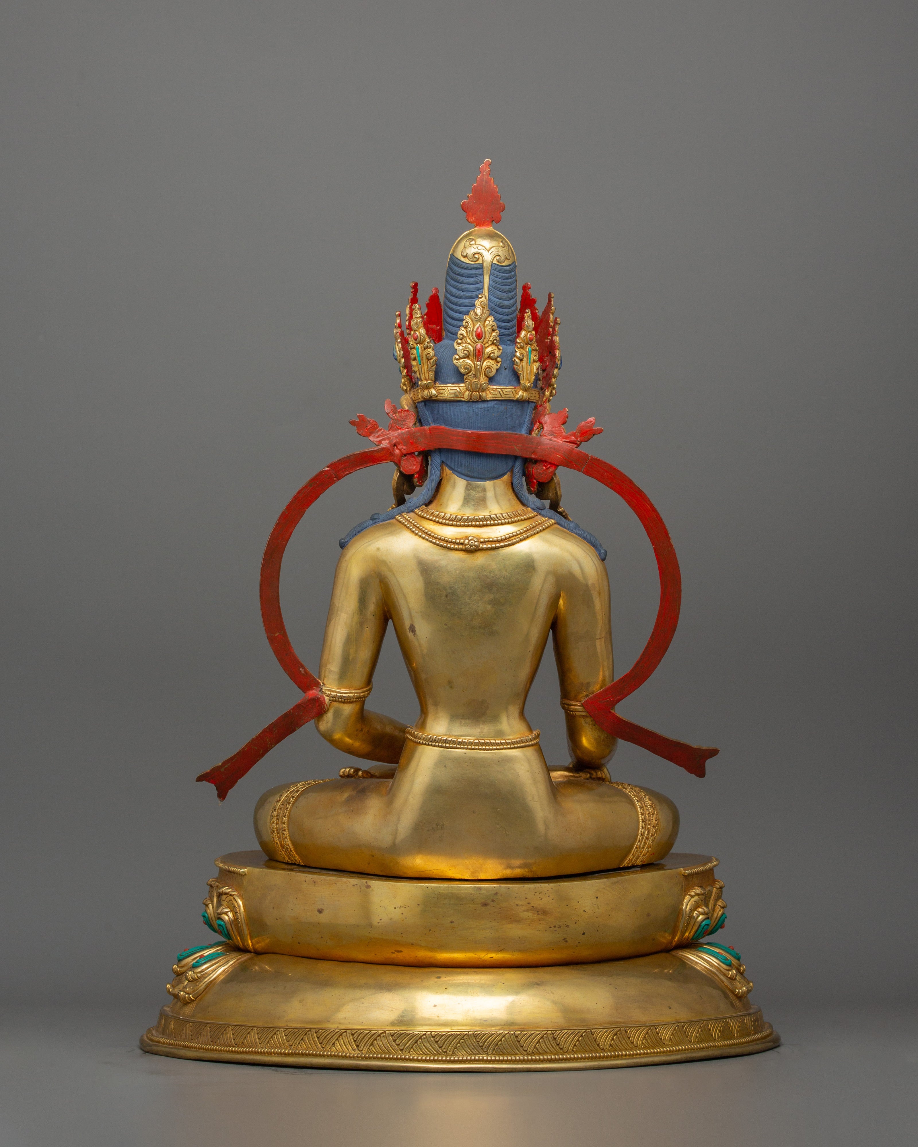 Handcrafted Crown Shakyamuni Buddha Statue | The Path to Enlightenment