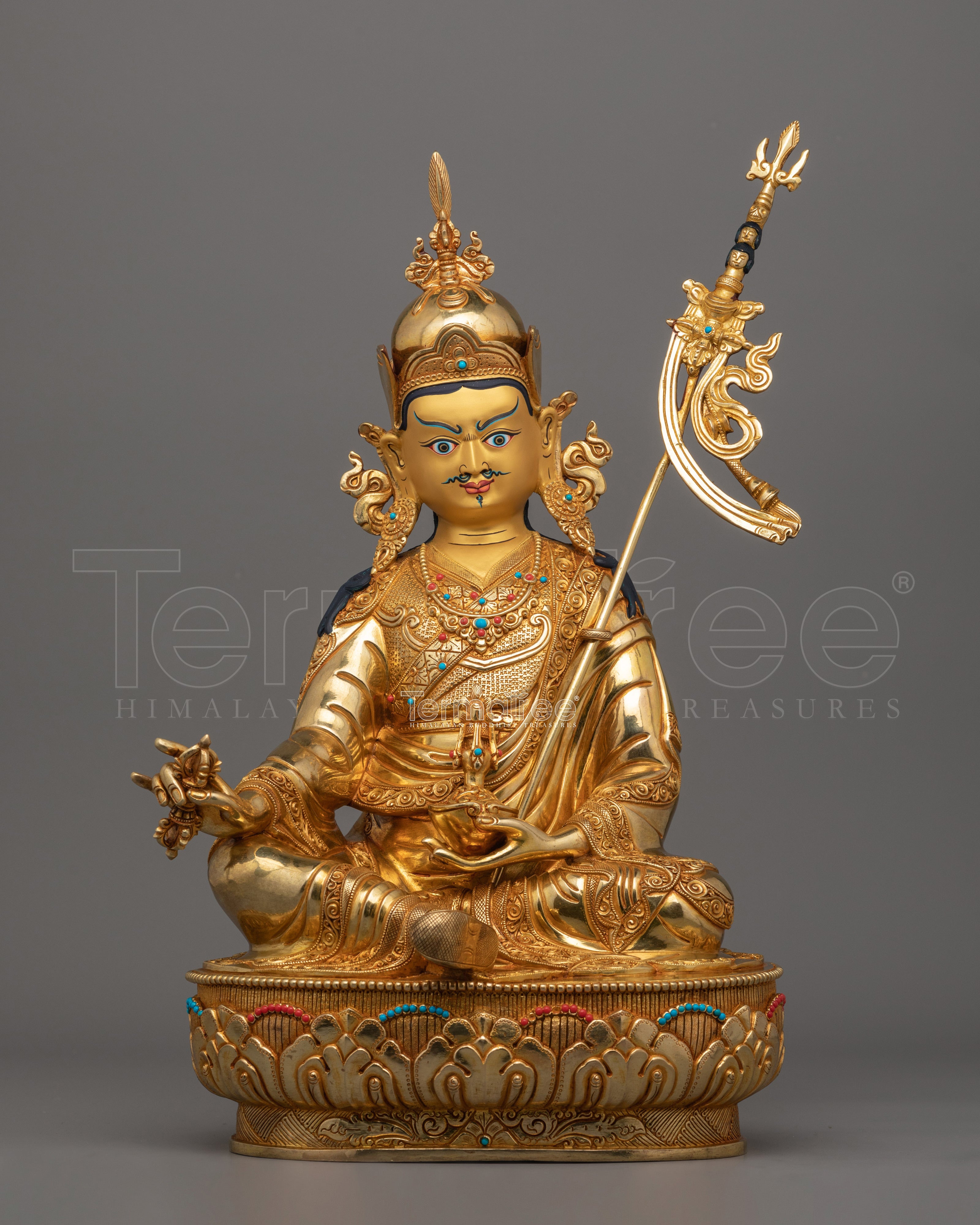 Handmade Guru Padmasambhava Lotus Born Statue | Buddha of Transformation