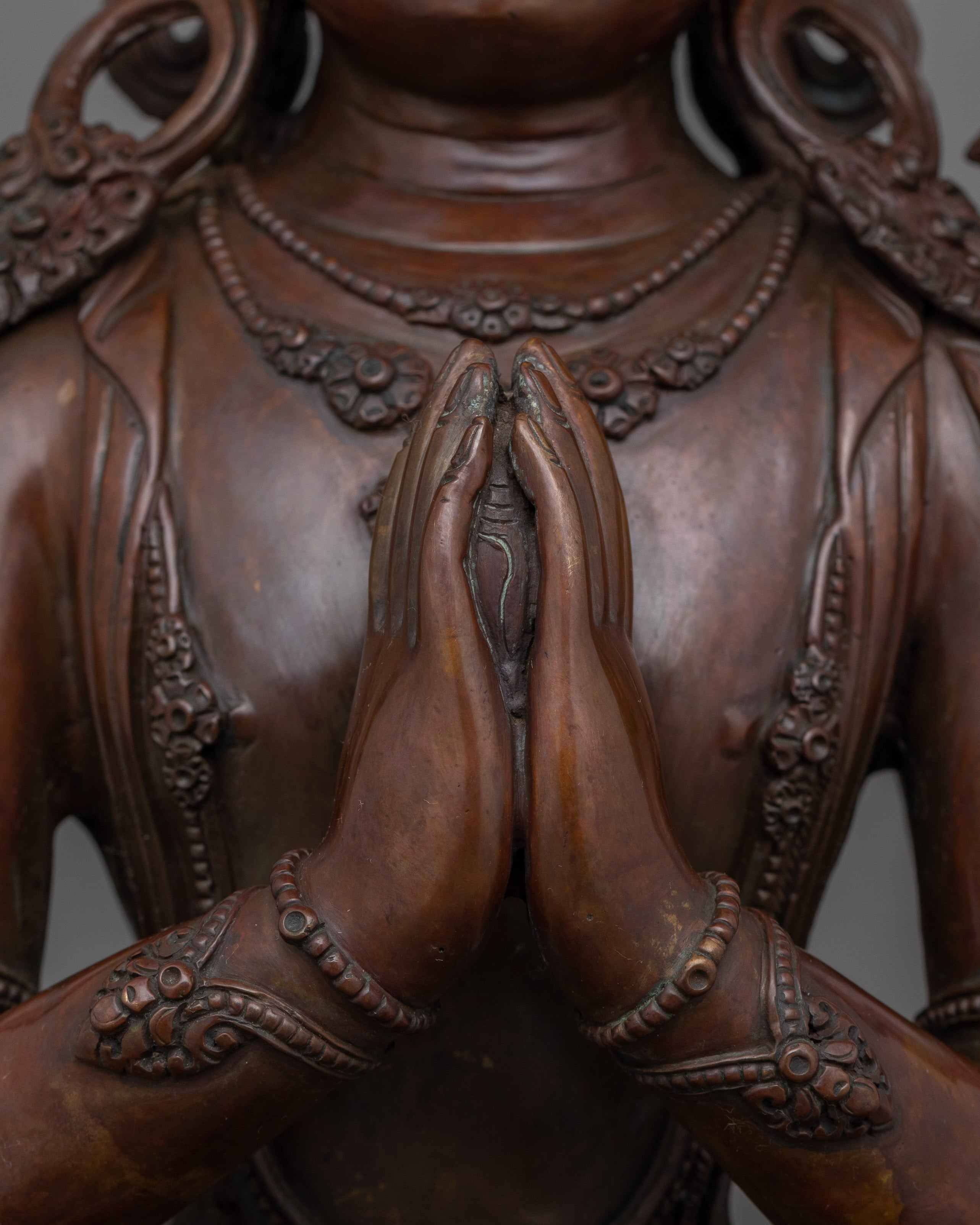 Himalayan 4-Armed Chenrezig Sculpture | Bodhisattva of Compassion and Healing