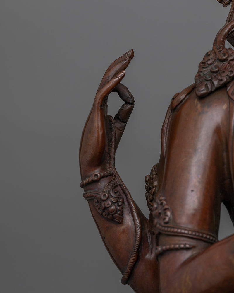 Himalayan 4-Armed Chenrezig Sculpture | Bodhisattva of Compassion and Healing