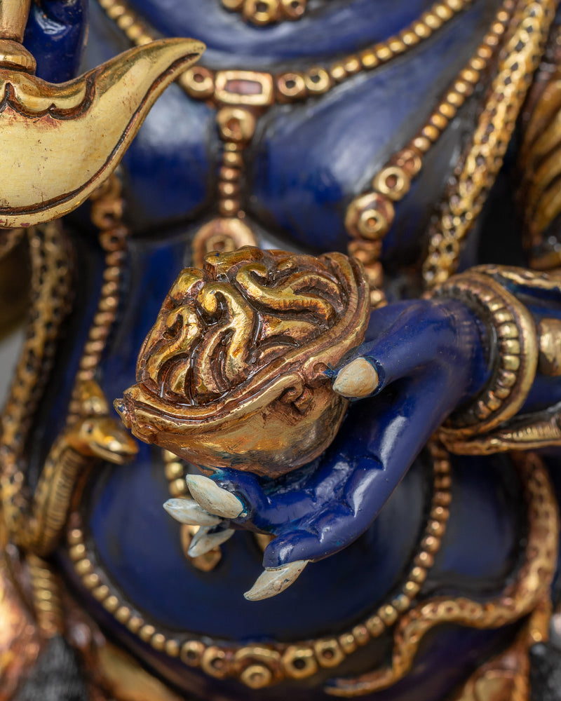Handmade Shadbhuja Mahakala Sculpture | Protector of Dharma, Spiritual Power