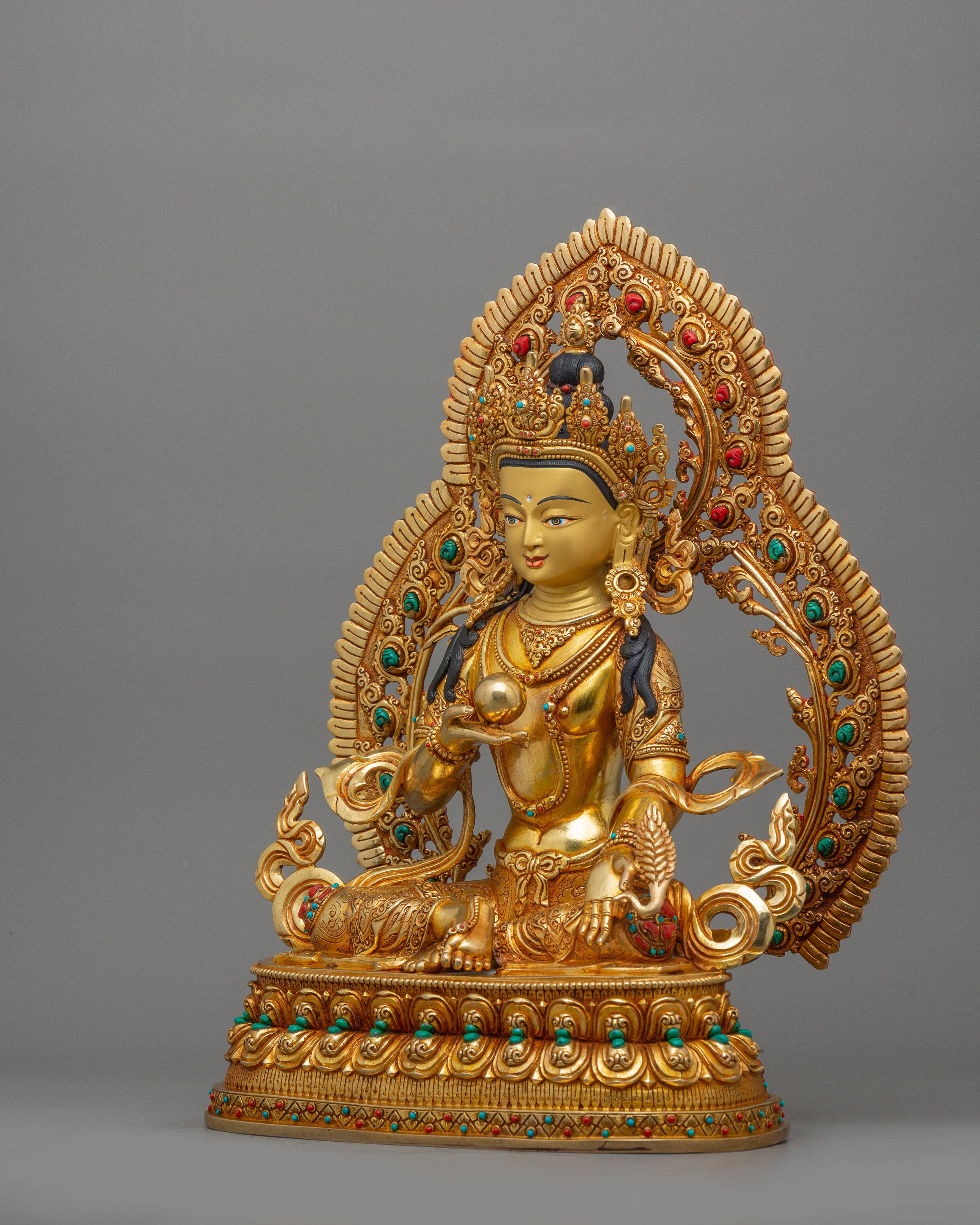 Himalayan Figurine of Kshitigarbha | The Bodhisattva of Boundless Compassion