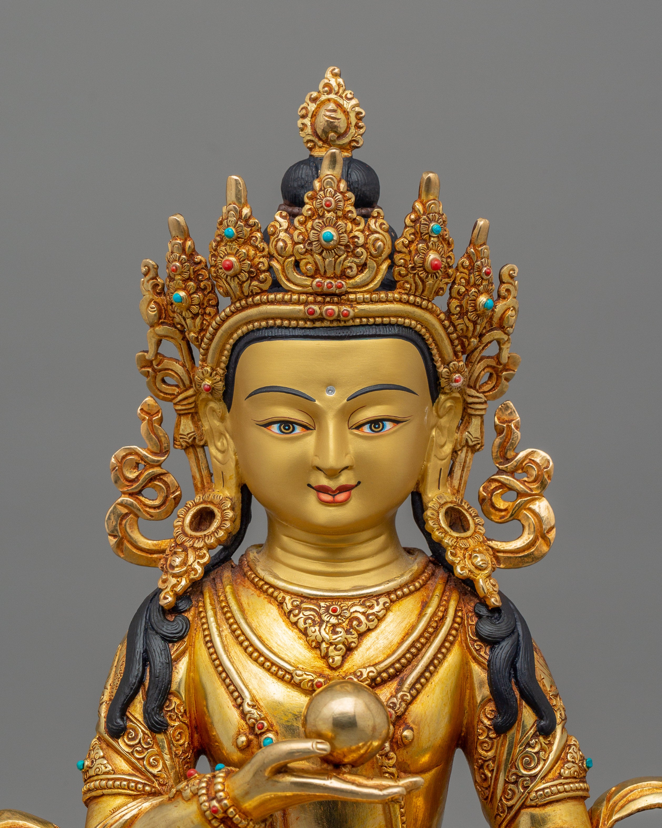Himalayan Figurine of Kshitigarbha | The Bodhisattva of Boundless Compassion