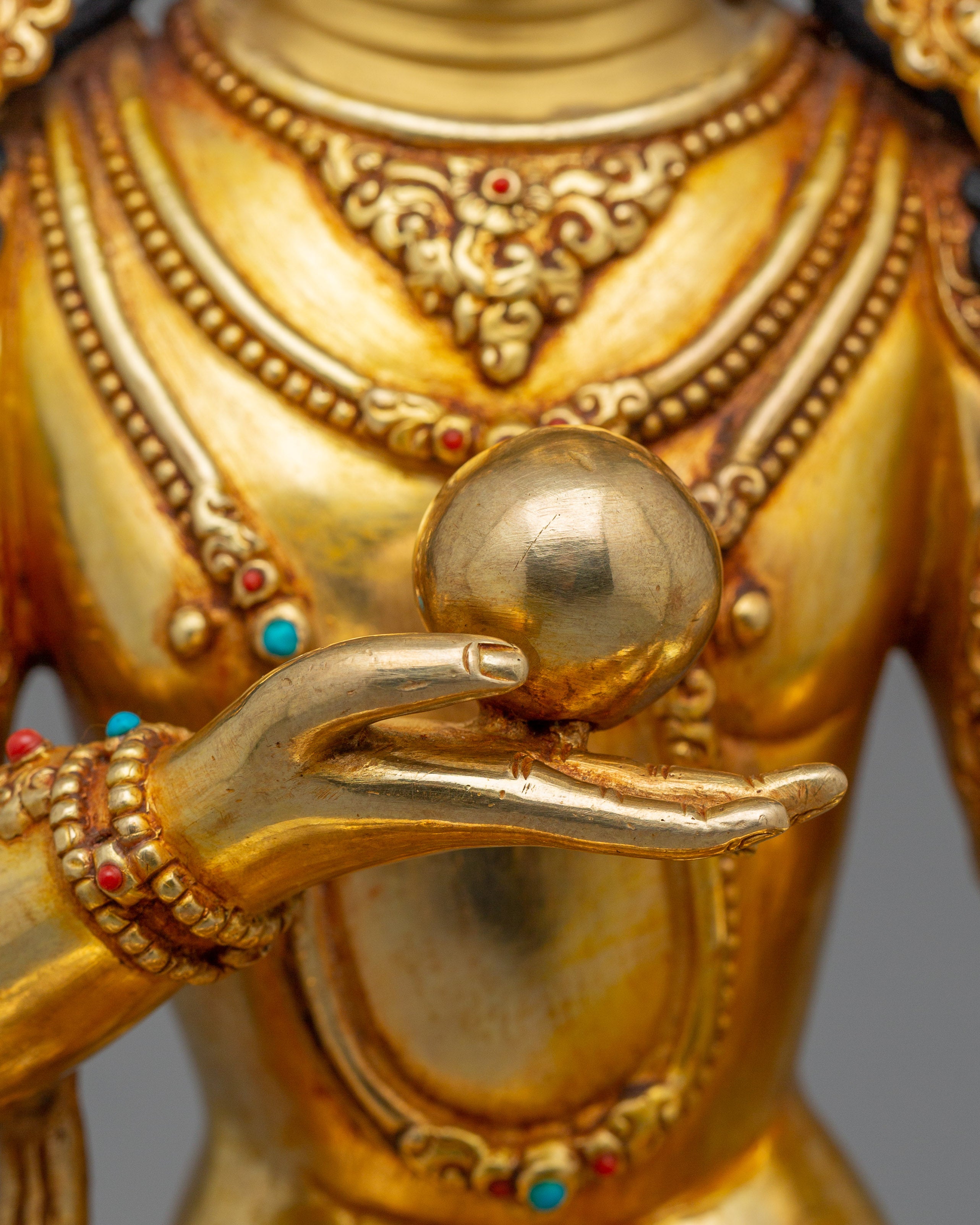 Himalayan Figurine of Kshitigarbha | The Bodhisattva of Boundless Compassion