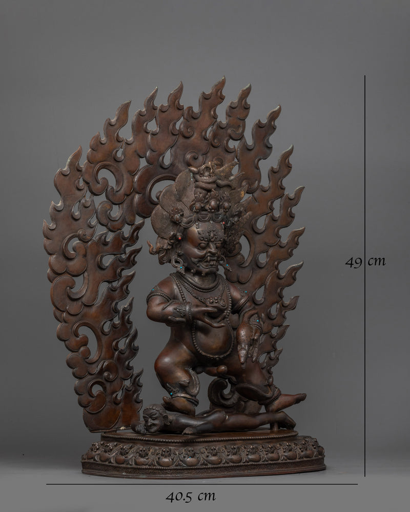 Spiritual Wealth Deity Black Dzambhala Figurine